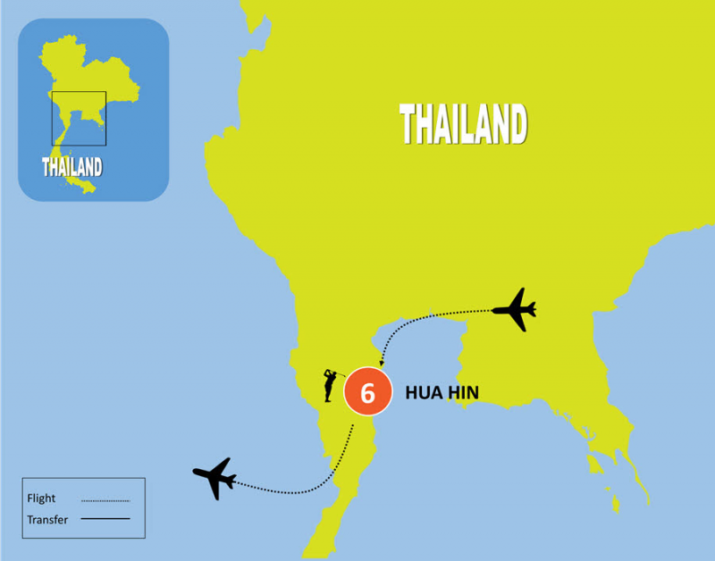 tourhub | Tweet World Travel | 7 Day Thailand Luxury Golf Package - Hua Hin | Tour Map