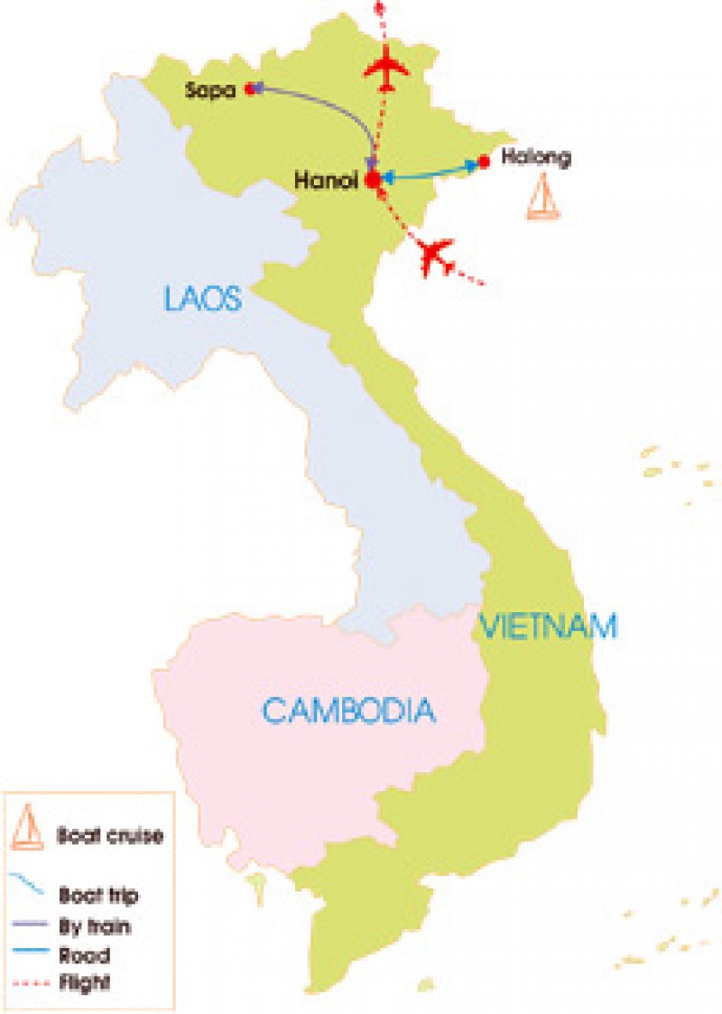 tourhub | Tweet World Travel | The North Of Vietnam Discovery Tour | Tour Map