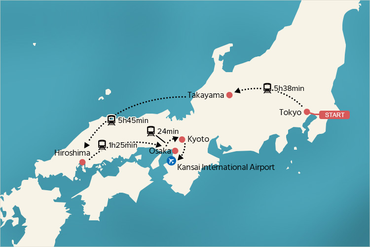 tourhub | Tweet World Travel | Japan Family Tour | Tour Map