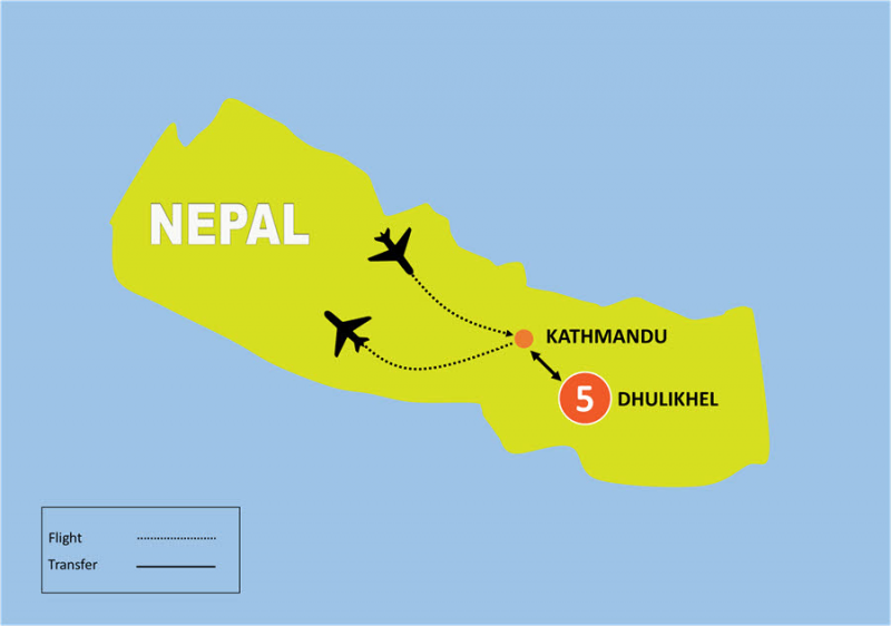 tourhub | Tweet World Travel | Serene Nepal: Luxury Wellness & Yoga Tour | Tour Map
