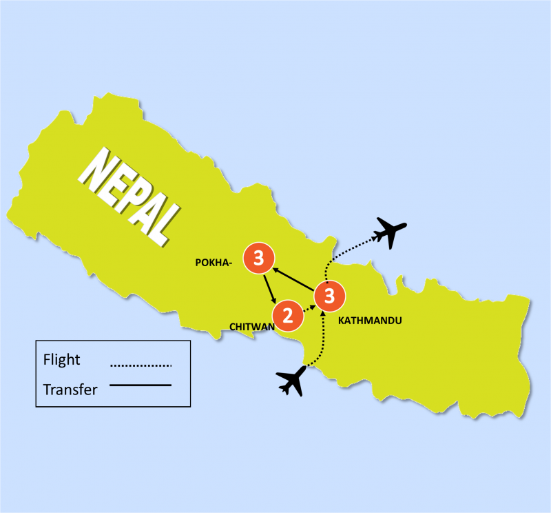 tourhub | Tweet World Travel | Nepal Luxury Tour  | Tour Map