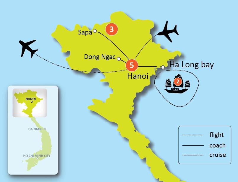 tourhub | Tweet World Travel | 11- Day Essential Northern Vietnam Tour | Tour Map