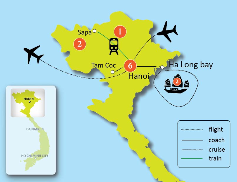 tourhub | Tweet World Travel | Luxury Northern Vietnam In-Depth Tour | Tour Map